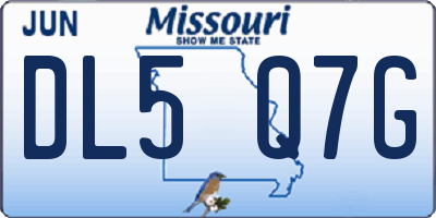 MO license plate DL5Q7G