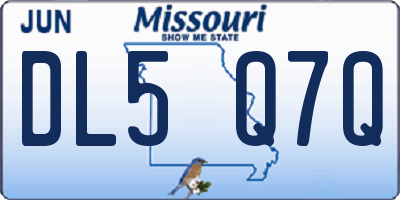 MO license plate DL5Q7Q