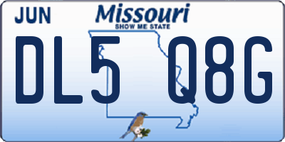 MO license plate DL5Q8G