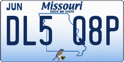 MO license plate DL5Q8P