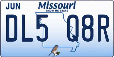 MO license plate DL5Q8R