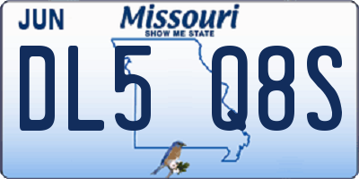 MO license plate DL5Q8S
