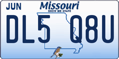 MO license plate DL5Q8U