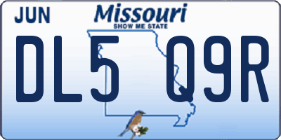 MO license plate DL5Q9R