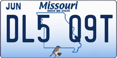 MO license plate DL5Q9T
