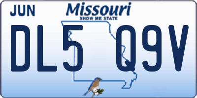 MO license plate DL5Q9V