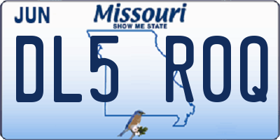 MO license plate DL5R0Q