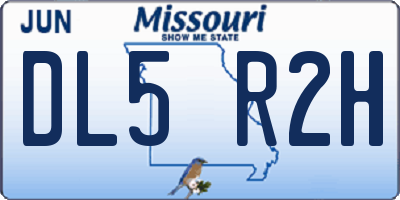 MO license plate DL5R2H