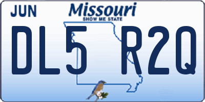 MO license plate DL5R2Q