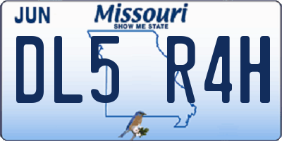 MO license plate DL5R4H