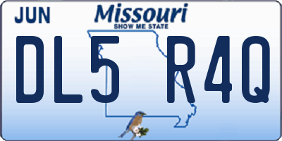 MO license plate DL5R4Q