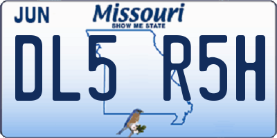 MO license plate DL5R5H