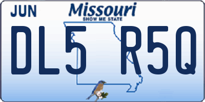MO license plate DL5R5Q