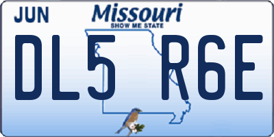 MO license plate DL5R6E