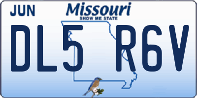MO license plate DL5R6V