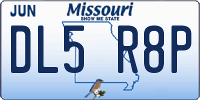 MO license plate DL5R8P