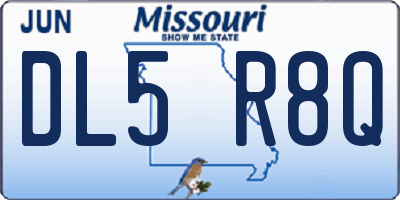 MO license plate DL5R8Q