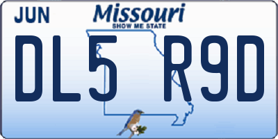 MO license plate DL5R9D
