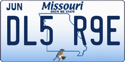 MO license plate DL5R9E
