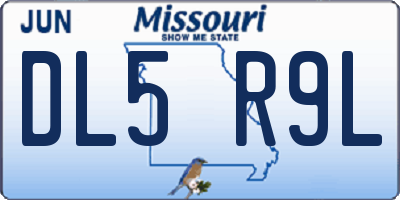 MO license plate DL5R9L