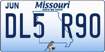 MO license plate DL5R9O