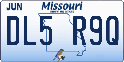 MO license plate DL5R9Q