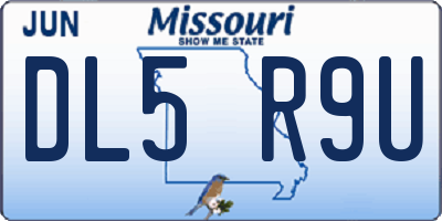 MO license plate DL5R9U