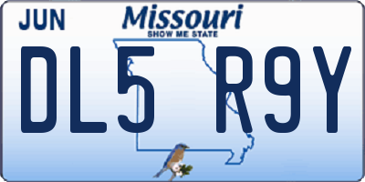 MO license plate DL5R9Y