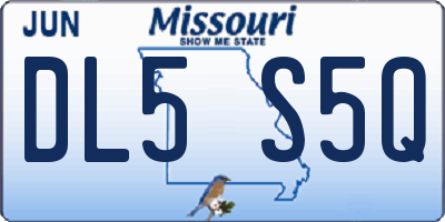 MO license plate DL5S5Q