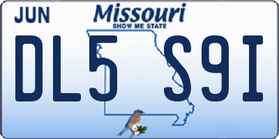 MO license plate DL5S9I