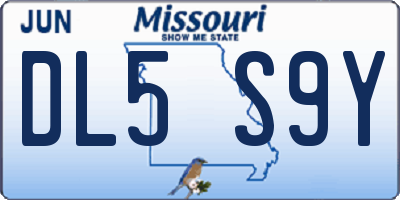 MO license plate DL5S9Y
