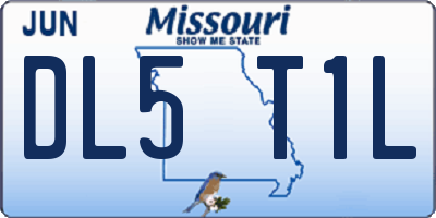 MO license plate DL5T1L