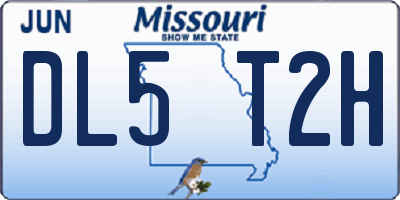 MO license plate DL5T2H