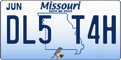 MO license plate DL5T4H
