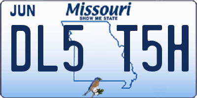 MO license plate DL5T5H