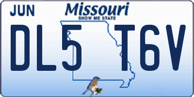MO license plate DL5T6V