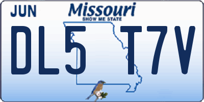 MO license plate DL5T7V