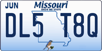 MO license plate DL5T8Q