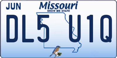 MO license plate DL5U1Q