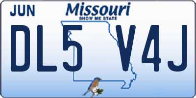 MO license plate DL5V4J