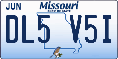 MO license plate DL5V5I