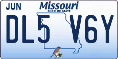 MO license plate DL5V6Y