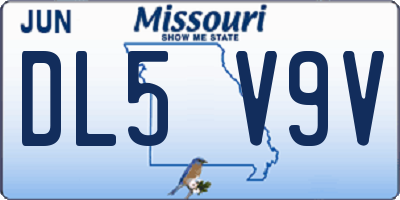 MO license plate DL5V9V