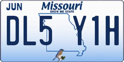 MO license plate DL5Y1H