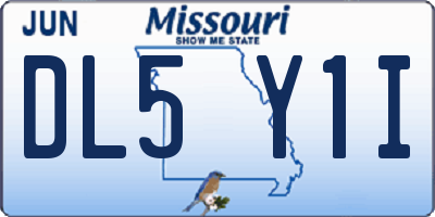 MO license plate DL5Y1I
