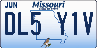 MO license plate DL5Y1V