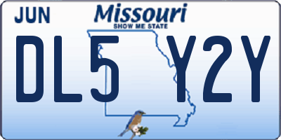 MO license plate DL5Y2Y