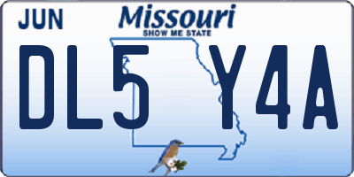 MO license plate DL5Y4A