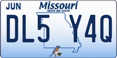 MO license plate DL5Y4Q