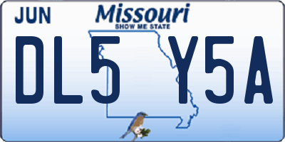 MO license plate DL5Y5A